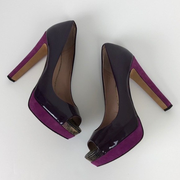 Vince Camuto Shoes - Vince Camuto plum colorblock heels